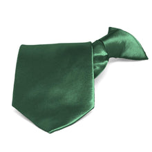 Load image into Gallery viewer, Forest Green Solid Color Clip-On Tie