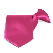 Load image into Gallery viewer, Fuchsia Solid Color Clip-On Tie