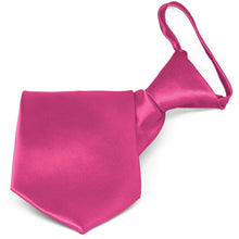 Load image into Gallery viewer, Fuchsia Solid Color Zipper Tie
