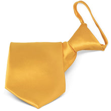 Load image into Gallery viewer, Gold Bar Solid Color Zipper Tie