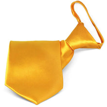 Load image into Gallery viewer, Golden Yellow Solid Color Zipper Tie