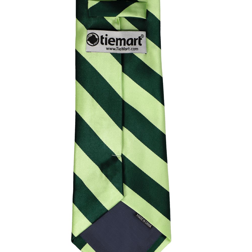 Hunter Green and Lime Green Striped Tie | Shop at TieMart – TieMart, Inc.