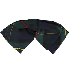 Load image into Gallery viewer, Navy blue and hunter green plaid floppy bow tie