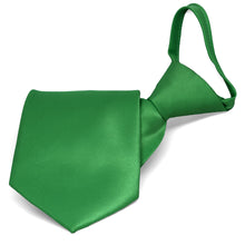 Load image into Gallery viewer, Irish Green Solid Color Zipper Tie
