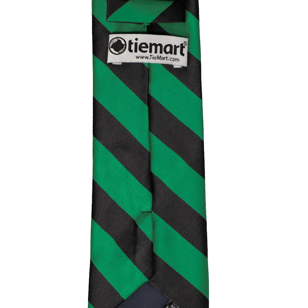 Kelly Green and Black Striped Tie | Shop at TieMart – TieMart, Inc.