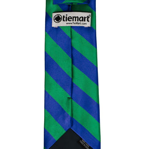 Kelly Green and Royal Blue Extra Long Striped Tie | Shop at TieMart ...