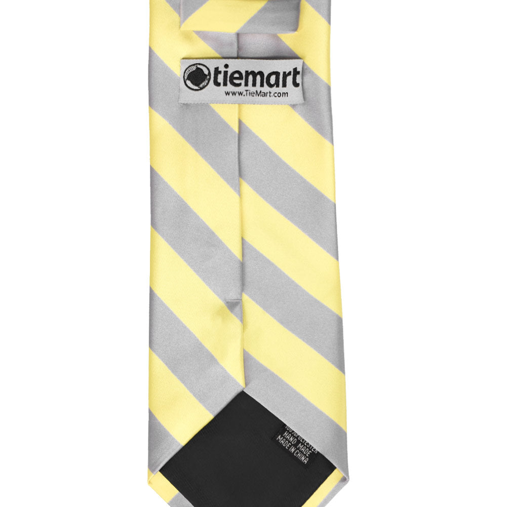 Light Yellow and Silver Striped Tie | Shop at TieMart – TieMart, Inc.