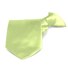 Load image into Gallery viewer, Lime Green Solid Color Clip-On Tie