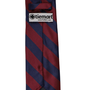 Maroon and Navy Blue Striped Tie | Shop at TieMart – TieMart, Inc.