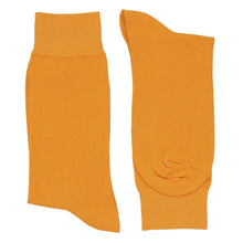 Load image into Gallery viewer, Pair of men&#39;s light orange dress sock folded