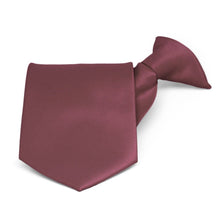 Load image into Gallery viewer, Merlot Solid Color Clip-On Tie