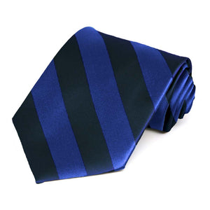 Navy and Royal Blue Striped Tie | Shop at TieMart – TieMart, Inc.