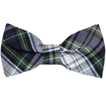 Load image into Gallery viewer, Navy blue, hunter green and white plaid bow tie