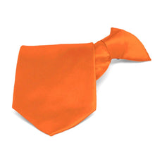 Load image into Gallery viewer, Neon Orange Solid Color Clip-On Tie