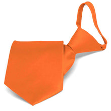 Load image into Gallery viewer, Neon Orange Solid Color Zipper Tie