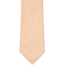 Load image into Gallery viewer, The front on an orange extra long tie with a small checked pattern