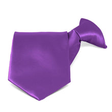 Load image into Gallery viewer, Plum Violet Solid Color Clip-On Tie