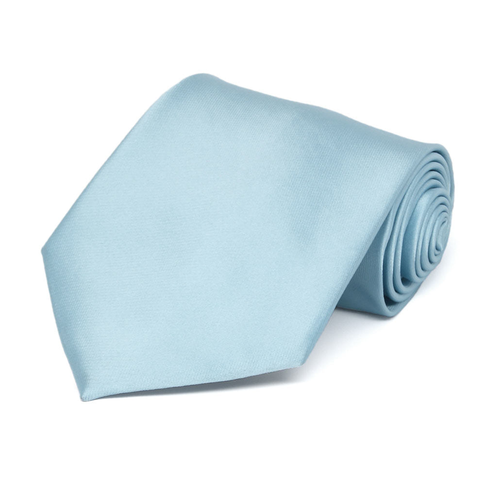 Powder Blue Extra Long Solid Color Necktie | Shop at TieMart – TieMart ...