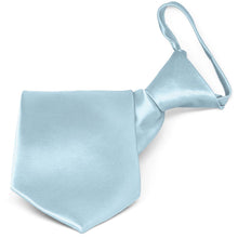Load image into Gallery viewer, Powder Blue Solid Color Zipper Tie