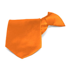 Load image into Gallery viewer, Pumpkin Orange Solid Color Clip-On Tie