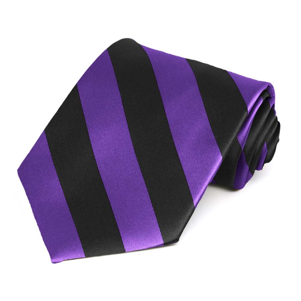 THOMPSON Stripe Grill Tie Clip In Purple Amethyst With Palladium