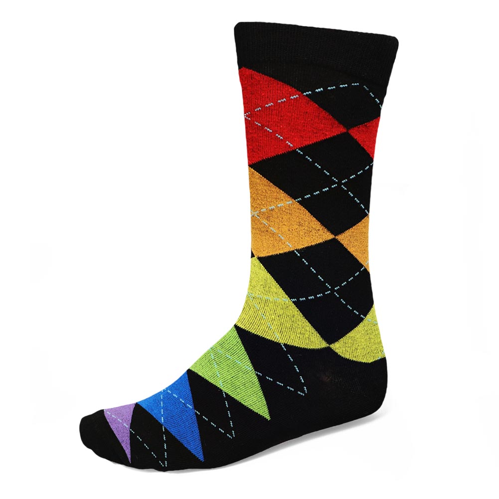 Men's Rainbow Argyle Socks | Shop at TieMart – TieMart, Inc.