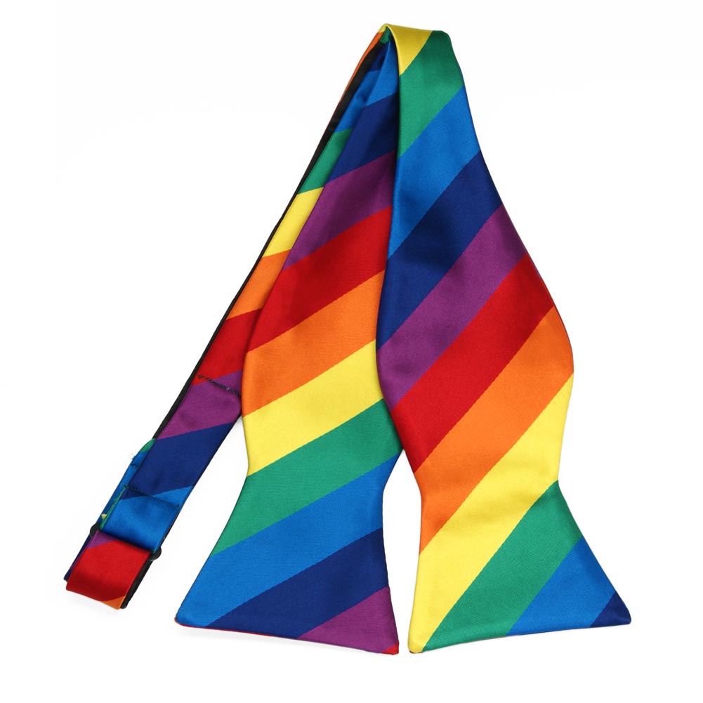 Rainbow Striped Self Tie Bow Tie Shop At Tiemart Tiemart Inc 3663