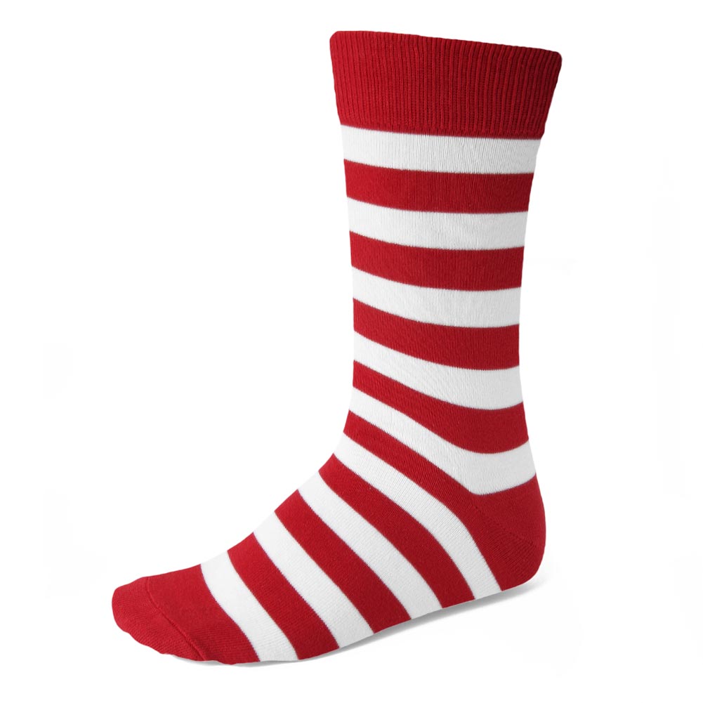 The Hancocks  Red, White & Blue Striped Men's Dress Sock