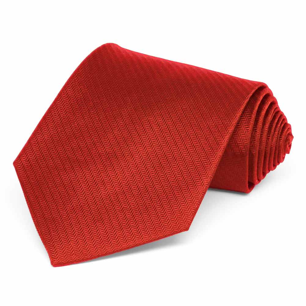 Mens Solid Red Ties Necktie 