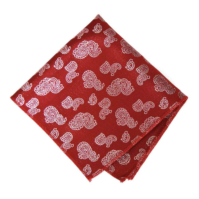 Red Ivanhoe Paisley Pocket Square