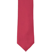 Load image into Gallery viewer, The front of a slightly muted red tie in a narrow width