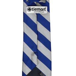 Royal Blue and Silver Striped Tie | Shop at TieMart – TieMart, Inc.