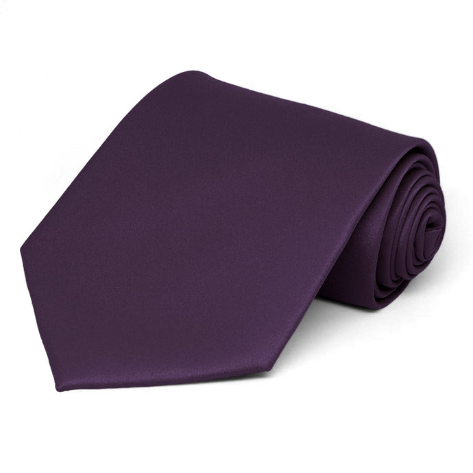 Royal Plum Extra Long Solid Color Necktie