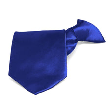 Load image into Gallery viewer, Sapphire Blue Solid Color Clip-On Tie