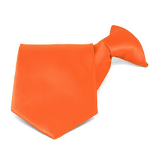 Load image into Gallery viewer, Tangerine Solid Color Clip-On Tie