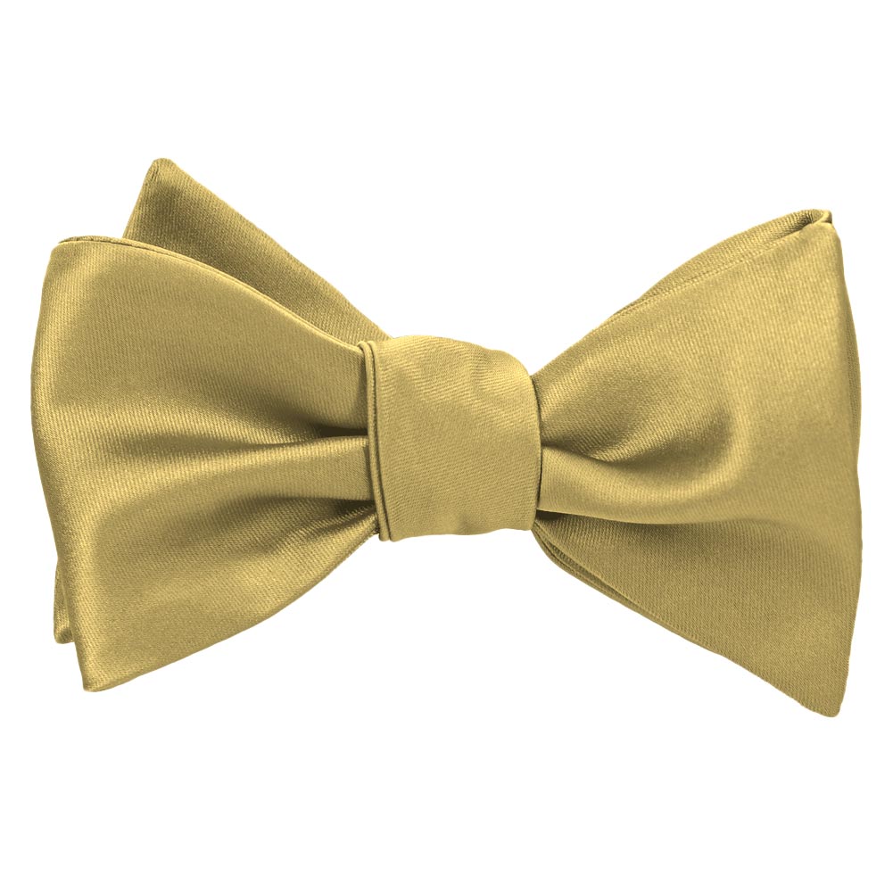 Light Gold Premium Self-Tie Bow Tie | Shop at TieMart – TieMart, Inc.