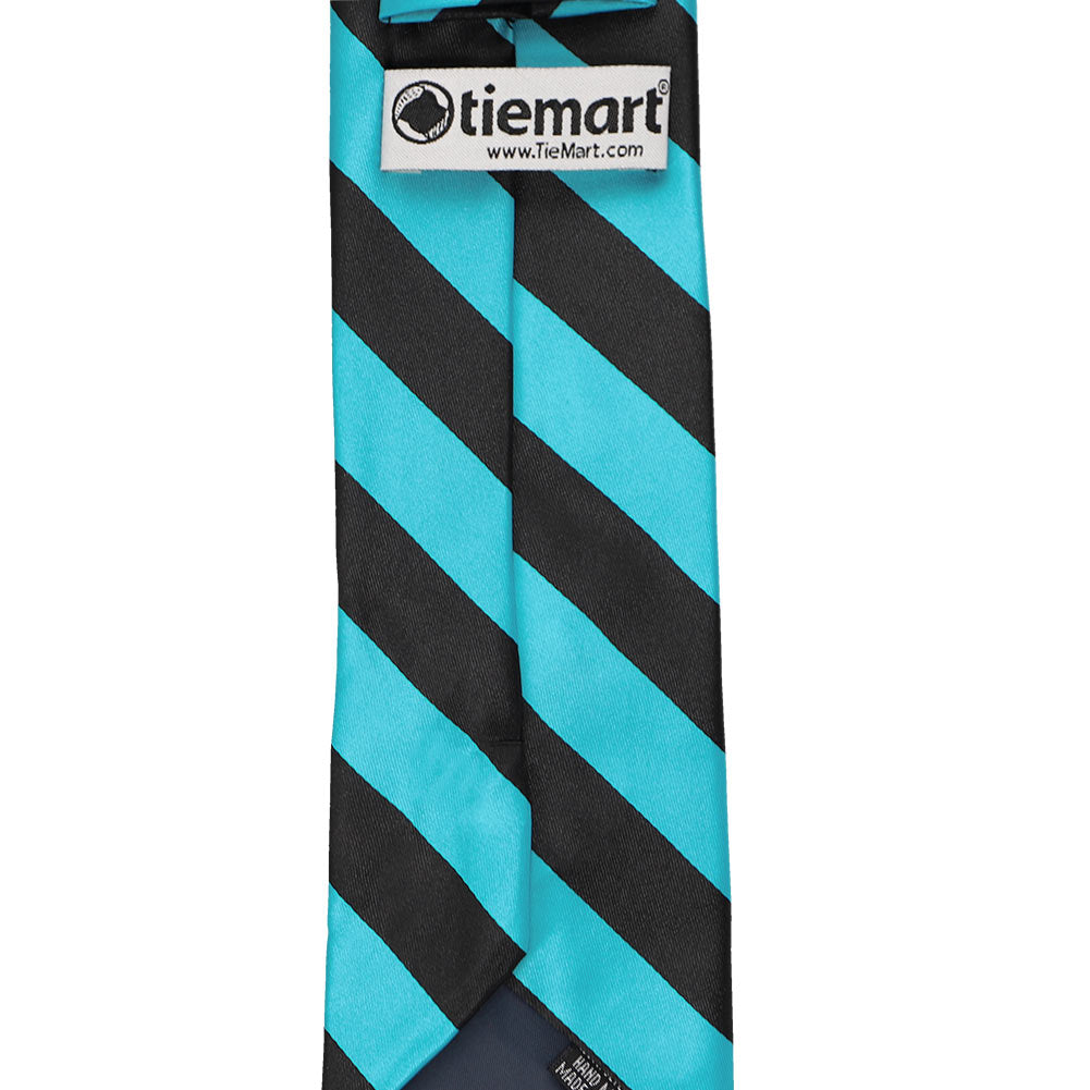 Turquoise and Black Extra Long Striped Tie | Shop at TieMart – TieMart ...
