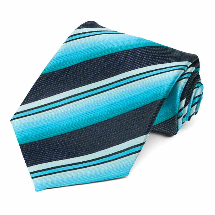 Turquoise striped tie