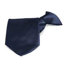 Load image into Gallery viewer, Twilight Blue Solid Color Clip-On Tie