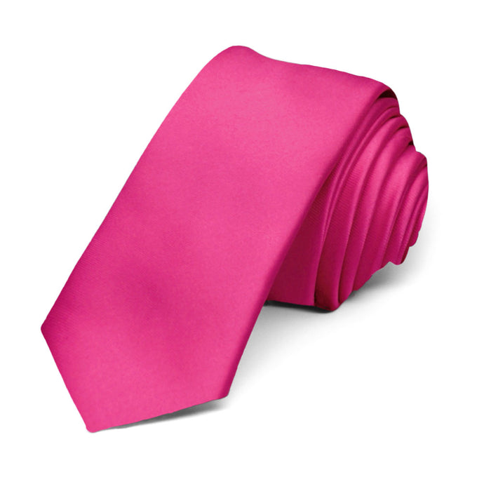 Vibrant Fuchsia Skinny Necktie, 2