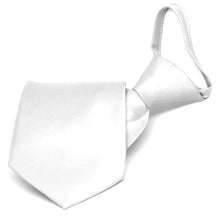 Load image into Gallery viewer, White Solid Color Zipper Tie