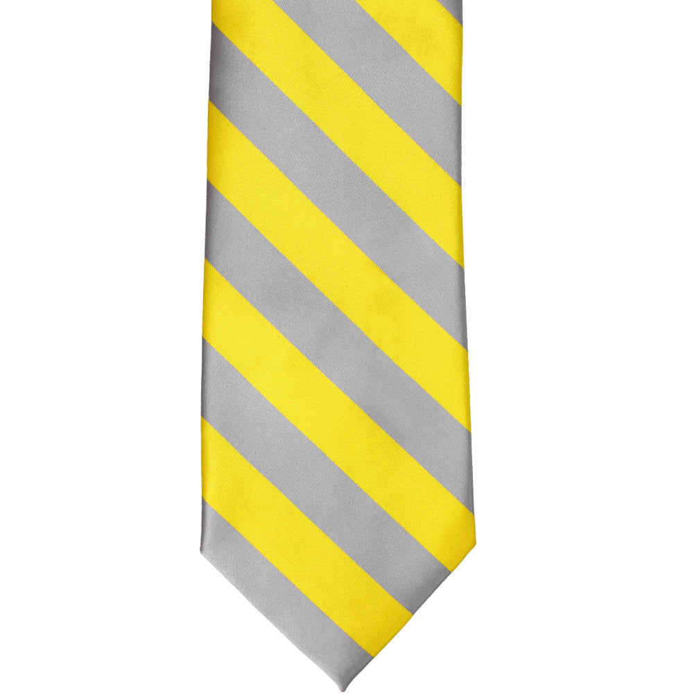 Yellow and Silver Striped Ties | Shop at TieMart – TieMart, Inc.
